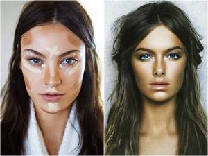 Contouring an oval face