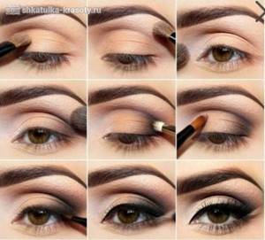 brown makeup for green eyes