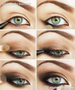 brown makeup for green eyes