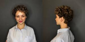 Короткая женская стрижка на кудрявые волосы фото