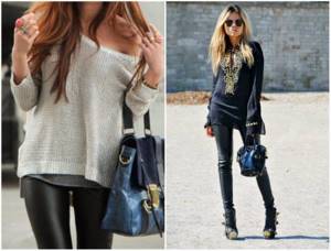 what to wear with leather pants