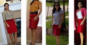 red pencil skirt: what to wear with it
