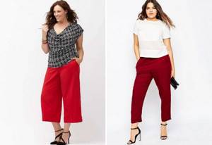 red trousers for obese women