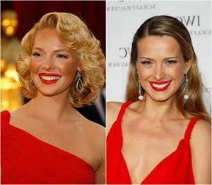 Red lips suit both blondes and fair-haired women