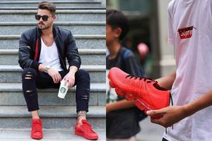 Red sneakers for men
