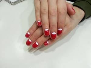 Red moon manicure