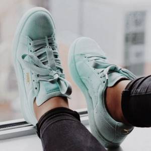blue sneakers photo