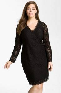 Adrianna Papell lace dress for plus size photos