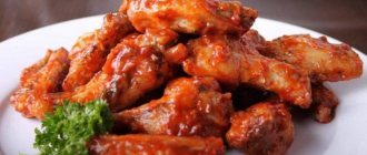 Wings in spicy sauce