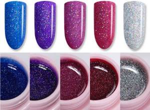 Glitter nail polishes: transparent, colored. Rating 2021, prices, reviews 