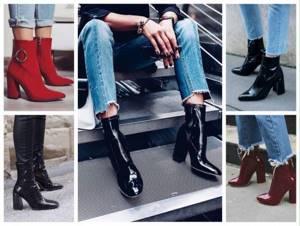 patent leather ankle boots models