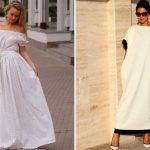 ленее белое платье в пол