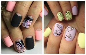 Summer nail designs with butterflies, photo