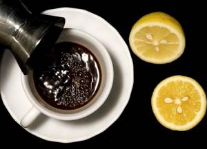 Lemon and coffee