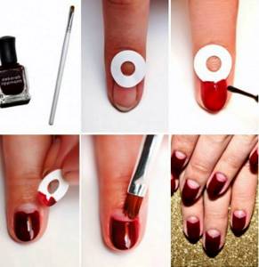 Moon manicure step by step