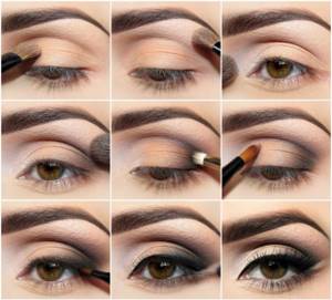 makeup for brown eyes step by step