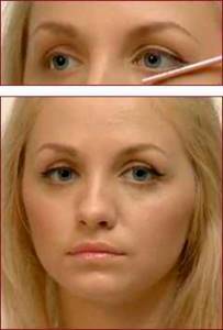 Makeup for drooping eyes. Eye makeup with drooping eyelids 
