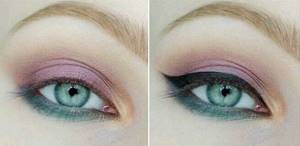 evening makeup for redheads with gray-green eyes