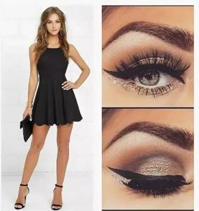 Makeup for a black dress