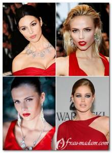 makeup for a red dress for brunettes photo