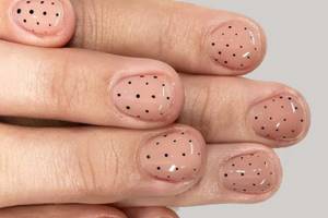 Manicure for thick fingers, short, wide nails. Photo 