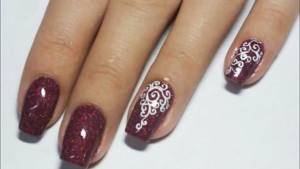 MANICURE WITH YOUR OWN HANDS - SPARKLES - PATTERNS - VERY BEAUTIFUL! - YouTube 