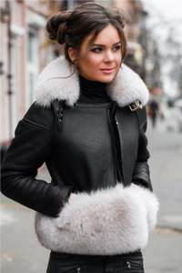 Fur on a sheepskin coat - style and beauty