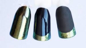 Metal manicure. Photos, designs, how to make from foil, powder, gel polish, rubbing, stickers 