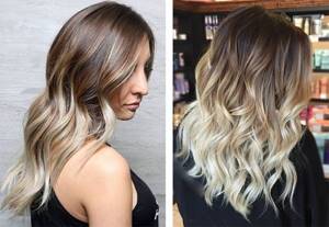 Fashionable coloring for dark hair of medium length, short, long. Photos before and after 