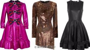 Модные коктейльные платья 2021 - приталенные кожаные