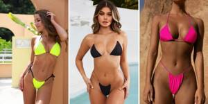 Fashionable swimsuits 2021: models with micro thongs