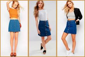 Fashionable looks with an a-line denim skirt