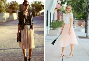 fashionable pleated skirts