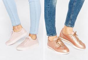fashionable pink sneakers