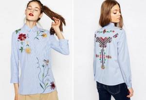 fashionable shirts with embroidery