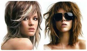 Fashionable torn haircuts for short hair with and without bangs. Front and back views. Photo 