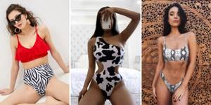 Fashionable swimsuit with animal print - 2021