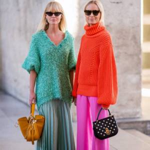 модный лук осень 2021 - свитер