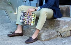 Moccasins with summer trousers