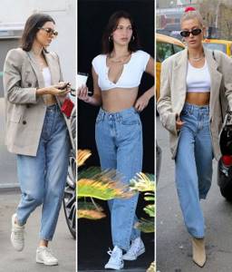 Mom-jeans на городских модницах