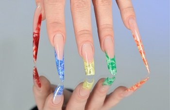 Extended nails of different shapes