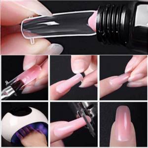Nail extension on top acrygel forms step by step photo and video