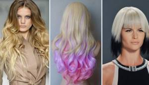 Ombre dyeing for blonde hair