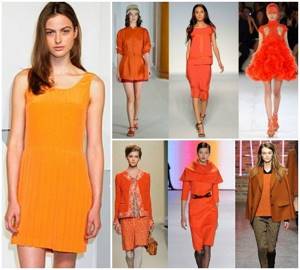 Оттенки оранжевого цвета в одежде