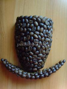 DIY panel of coffee beans and beans: master class with photos
