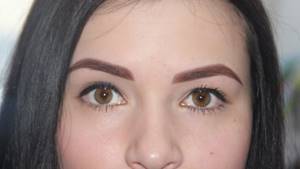 Permanent eyebrow makeup before and after healing