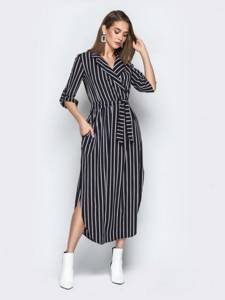 striped robe dress