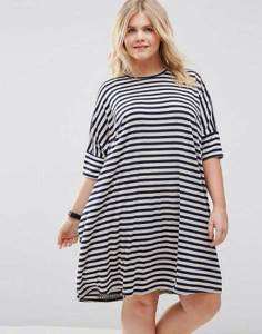 striped dress for plus size