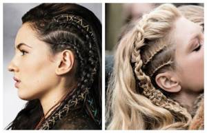 Weaving thin braids at the temples to create fashionable hairstyles