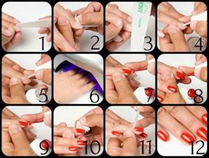 step by step application of gel polish